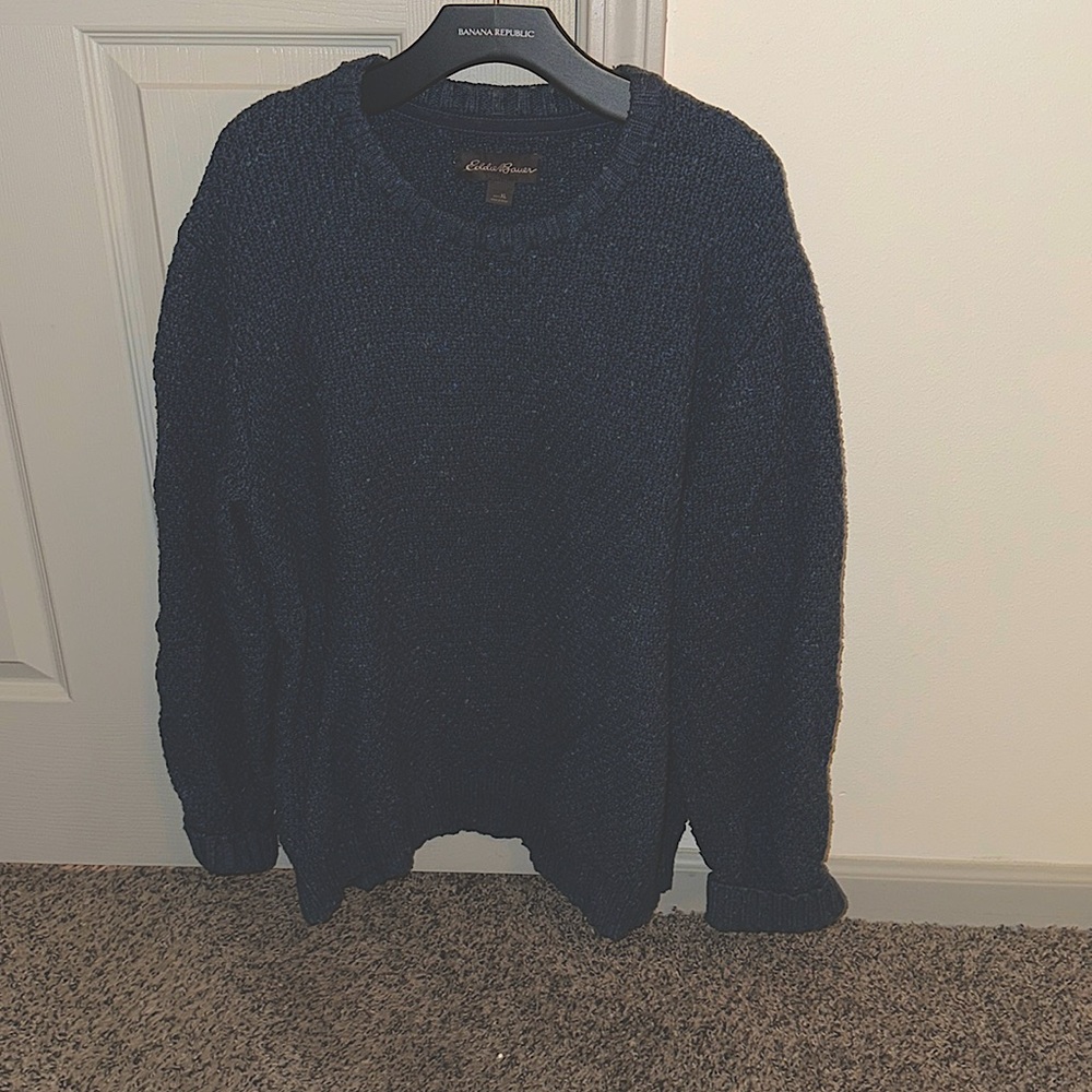 Navy Blue Cable Sweater to keep you warm!